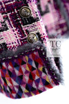 CHANEL 04A Purple Multicolor Mix Tweed Jacket 36 38 46 シャネル パープル マルチカラー ミックス ポップ ツイード ジャケット 即発