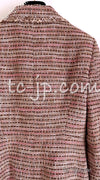 CHANEL 03S Brown Pink Linen Cotton Tweed Jacket 38 シャネル ブラウン ピンク コットン ツイード ジャケット 即発