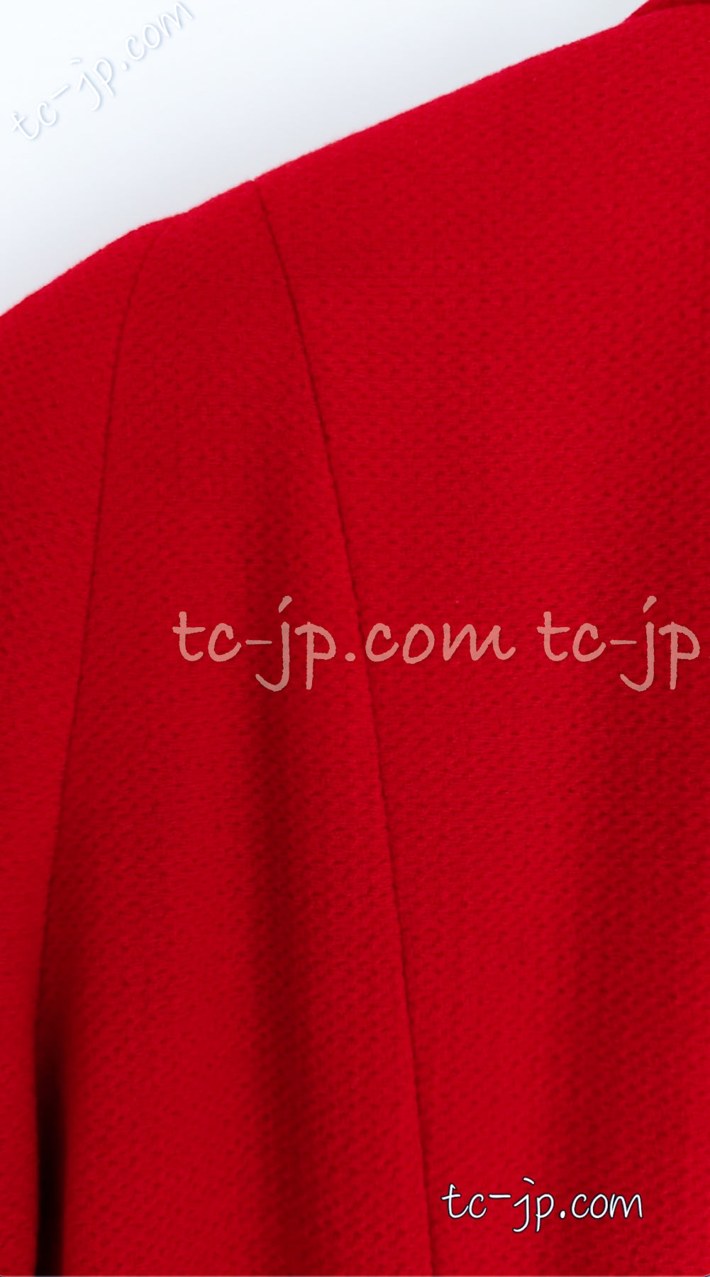 CHANEL 91A Vintage Red Wool Tweed Jacket Coat 38 シャネル ヴィンテージ レッド ウール ジャケット コート 即発
