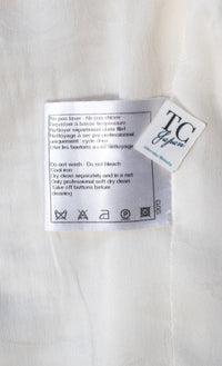 CHANEL 14C Ivory White CC Logo Buttons Short Sleeve Double Jacket 40 シャネル アイボリー ホワイト ココボタン 半袖 ダブル ジャケット 即発