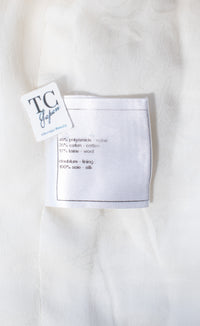 CHANEL 14C Ivory White CC Logo Buttons Short Sleeve Double Jacket 40 シャネル アイボリー ホワイト ココボタン 半袖 ダブル ジャケット 即発