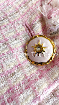 CHANEL 13C Pale Pink Stand Color Tweed Jacket 34 シャネル ペール ピンク スタンドカラー ジャケット 即発 - TC JAPAN