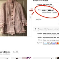 CHANEL 13C Pale Pink Stand Color Tweed Jacket 34 シャネル ペール ピンク スタンドカラー ジャケット 即発 - TC JAPAN