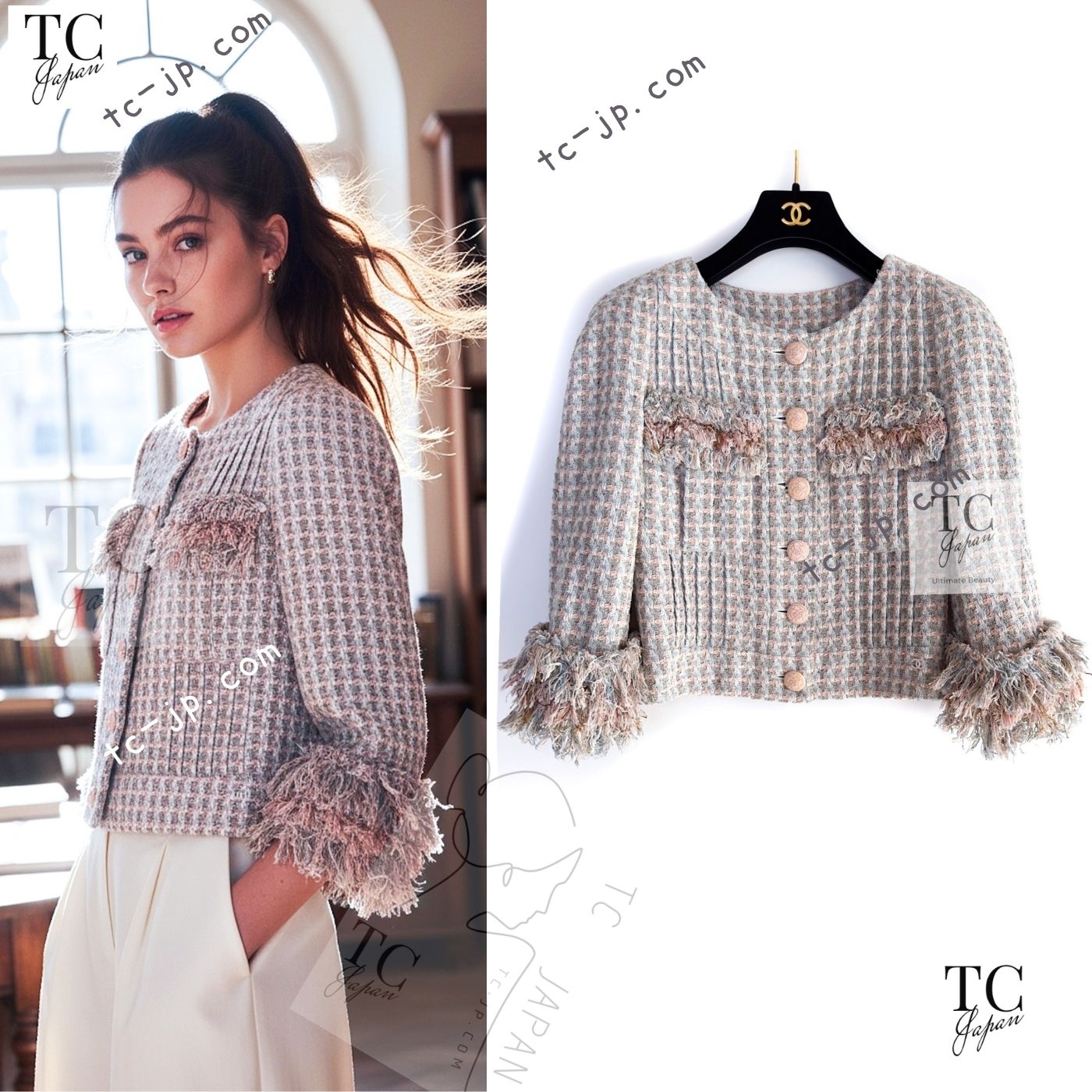 CHANEL 13C Rose Garden Lesage Multicolor Silk Tweed Jacket 38 46 シャネル ローズガーデン ルサージュ マルチカラー シルク ツイード ジャケット 即発