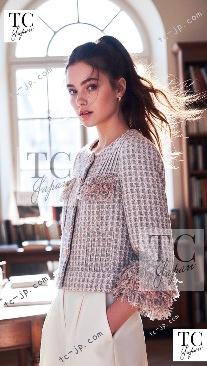 CHANEL 13C multicolor tweed silk women's jacket 1