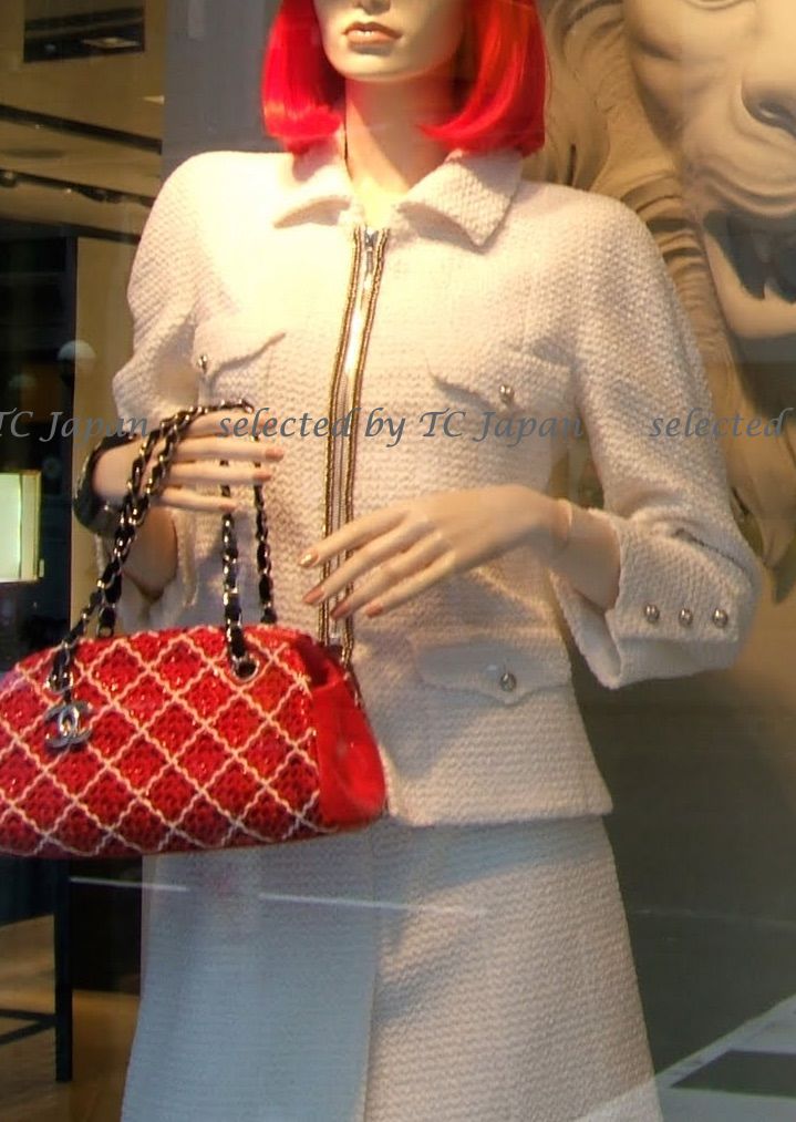 シャネル ジャケット CHANEL ブラック チェーントリム ジッパー