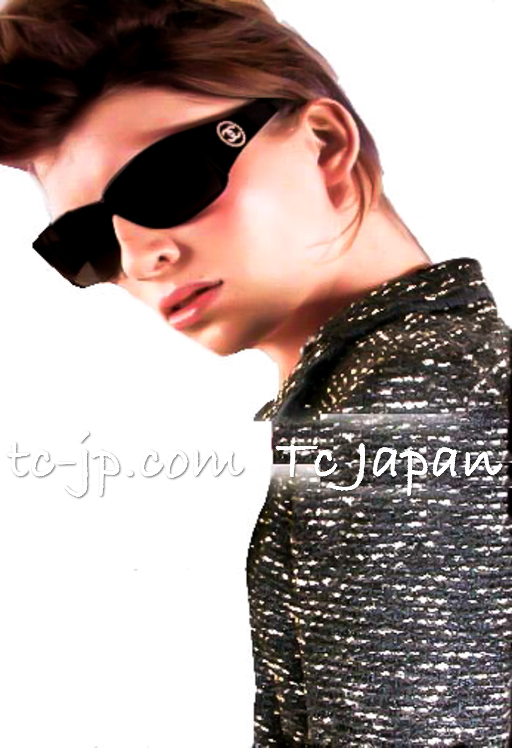 シャネル ネイビー・ブラック・ツイード・ジャケット CHANEL 04A Navy