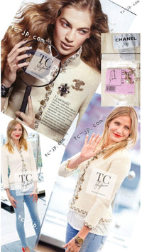 CHANEL 11PF Creme Ivory Gold Gripoix Buttons Wool Jacket Cameron Diaz 34 36 シャネル クリーム アイボリー ゴールド グリポア宝石ボタン ウール ジャケット キャメロン ディアス 即発