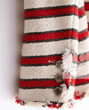 CHANEL 08S White Red Silk Cotton Stripe Border Jacket 50 シャネル ホワイト レッド シルク コットン ストライプ ボーダー ジャケット 即発