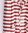CHANEL 08S White Red Silk Cotton Stripe Border Jacket 50 シャネル ホワイト レッド シルク コットン ストライプ ボーダー ジャケット 即発