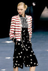 CHANEL 08S White Red Silk Cotton Stripe Border Jacket 50 シャネル ホワイト レッド シルク コットン ストライプ ボーダー ジャケット 即発