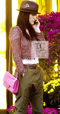 CHANEL 11C Red Black Silver Metalic Cropped Jacket 36 シャネル レッド ブラック シルバー メタリック ジャケット 即発