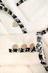 CHANEL 06A Ivory Black Trimming Wool Tweed Jacket 36 シャネル アイボリー ブラック トリミング ウール ツイード ジャケット 即発