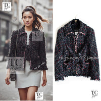 CHANEL 10A Black Multi Lesage Tweed Jacket 36 38 シャネル ブラック マルチカラー ルサージュ ツイード ジャケット 即発