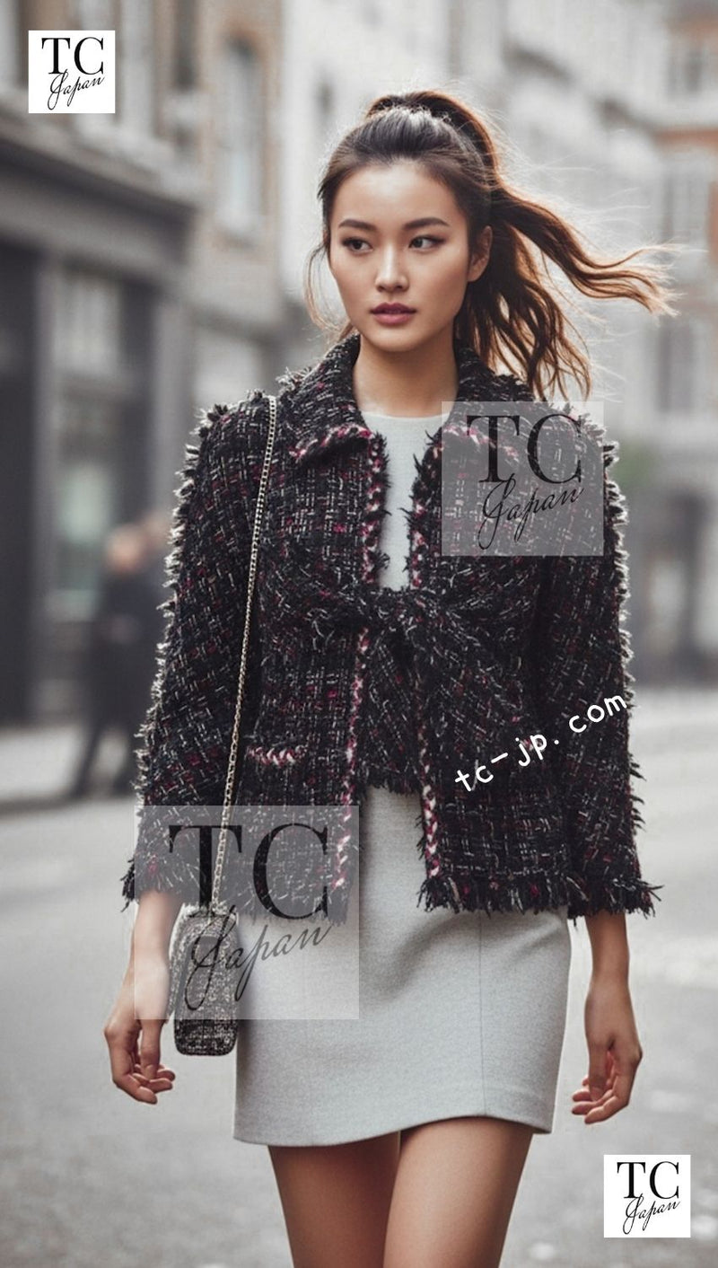 CHANEL 10A Black Multi Lesage Tweed Jacket 36 38 シャネル ブラック マルチカラー ルサージュ ツイード ジャケット 即発