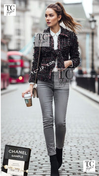 CHANEL 10A Black Multi Lesage Tweed Jacket 36 38 シャネル ブラック マルチカラー ルサージュ ツイード ジャケット 即発