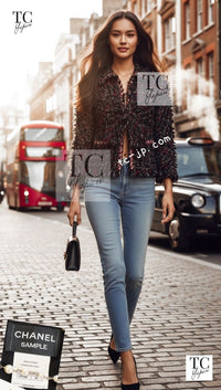 CHANEL 10A Black Multi Lesage Tweed Jacket 36 38 シャネル ブラック マルチカラー ルサージュ ツイード ジャケット 即発