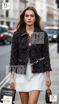 CHANEL 10A Black Multi Lesage Tweed Jacket 36 38 シャネル ブラック マルチカラー ルサージュ ツイード ジャケット 即発