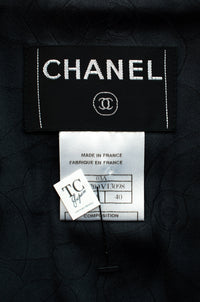 CHANEL 03A Purple Black Metallic Wool Tweed Jacket 38 40 シャネル パープル ブラック ウール ツイード ジャケット 即発