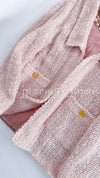 CHANEL 99S Rose Pink White Cotton Wool Tweed Jacket 38 シャネル ローズ ピンク ホワイト コットン ウール ツイード ジャケット 即発