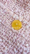 CHANEL 99S Rose Pink White Cotton Wool Tweed Jacket 38 シャネル ローズ ピンク ホワイト コットン ウール ツイード ジャケット 即発