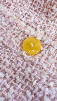 CHANEL 99S Rose Pink White Cotton Wool Tweed Jacket 38 シャネル ローズ ピンク ホワイト コットン ウール ツイード ジャケット 即発