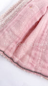 CHANEL 99S Rose Pink White Cotton Wool Tweed Jacket 38 シャネル ローズ ピンク ホワイト コットン ウール ツイード ジャケット 即発