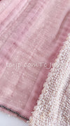 CHANEL 99S Rose Pink White Cotton Wool Tweed Jacket 38 シャネル ローズ ピンク ホワイト コットン ウール ツイード ジャケット 即発