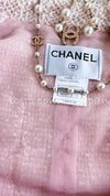 CHANEL 99S Rose Pink White Cotton Wool Tweed Jacket 38 シャネル ローズ ピンク ホワイト コットン ウール ツイード ジャケット 即発