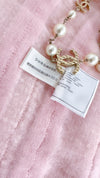 CHANEL 99S Rose Pink White Cotton Wool Tweed Jacket 38 シャネル ローズ ピンク ホワイト コットン ウール ツイード ジャケット 即発