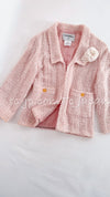 CHANEL 99S Rose Pink White Cotton Wool Tweed Jacket 38 シャネル ローズ ピンク ホワイト コットン ウール ツイード ジャケット 即発
