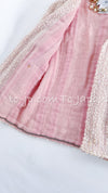 CHANEL 99S Rose Pink White Cotton Wool Tweed Jacket 38 シャネル ローズ ピンク ホワイト コットン ウール ツイード ジャケット 即発