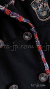 CHANEL 12PF Paris Bombay Black Wool Cashmere Blazer Jacket 34 40 シャネル ブラック エンブレム ウール カシミヤ ブレザー ジャケット 即発