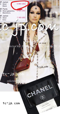 CHANEL 12PF Paris Bombay Black Wool Cashmere Blazer Jacket 34シャネル ブラック エンブレム ウール カシミヤ ブレザー ジャケット 即発