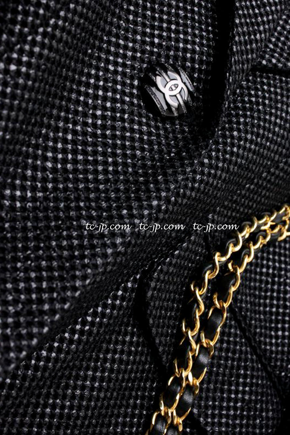 シャネル ジャケット CHANEL メンズも ブラック メタリック 14C