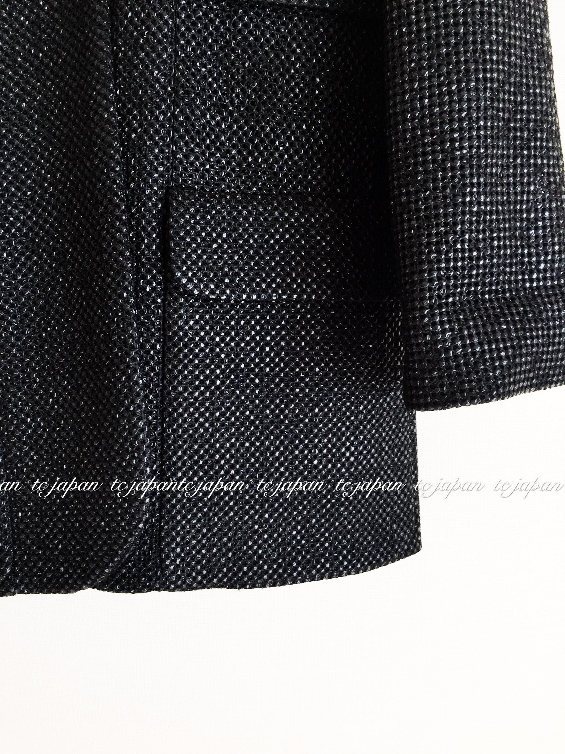 シャネル ジャケット CHANEL メンズも ブラック メタリック 14C