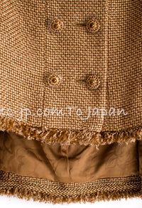 CHANEL 13C Gold Metallic Fringe Double Jacket 34 シャネル ゴールド メタリック ダブル ジャケット 即発