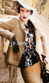 CHANEL 13C Gold Metallic Fringe Double Jacket 34 シャネル ゴールド メタリック ダブル ジャケット 即発