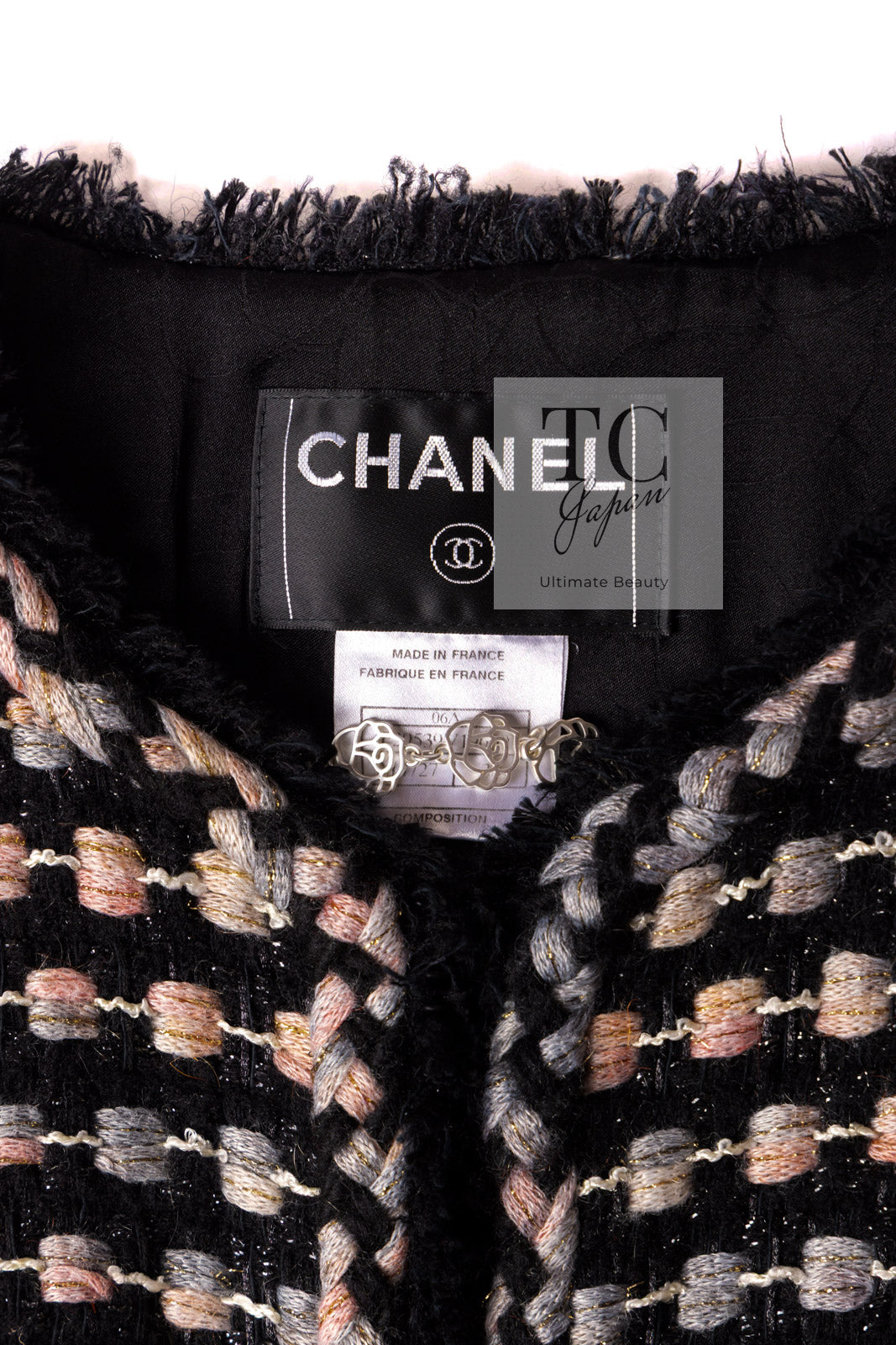 CHANEL 06A Black Metallic Multicolor Tweed Jacket 36 シャネル ブラック メタリック ツイード ジャケット スカート スーツ 即発
