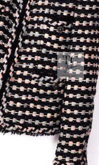 CHANEL 06A Black Metallic Multicolor Tweed Jacket 36 シャネル ブラック メタリック ツイード ジャケット スカート スーツ 即発