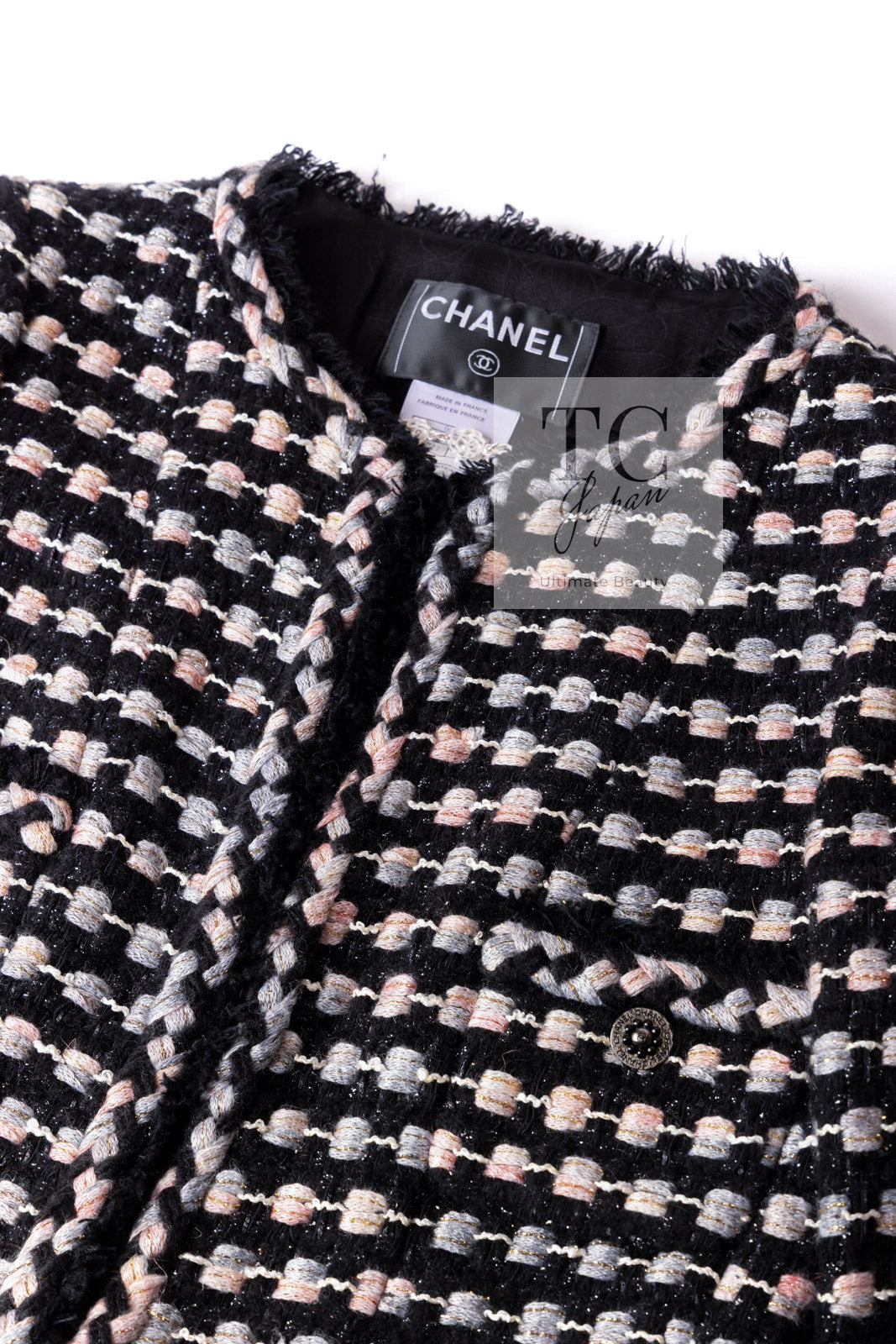 CHANEL 06A Black Metallic Multicolor Tweed Jacket 36 シャネル ブラック メタリック ツイード ジャケット スカート スーツ 即発