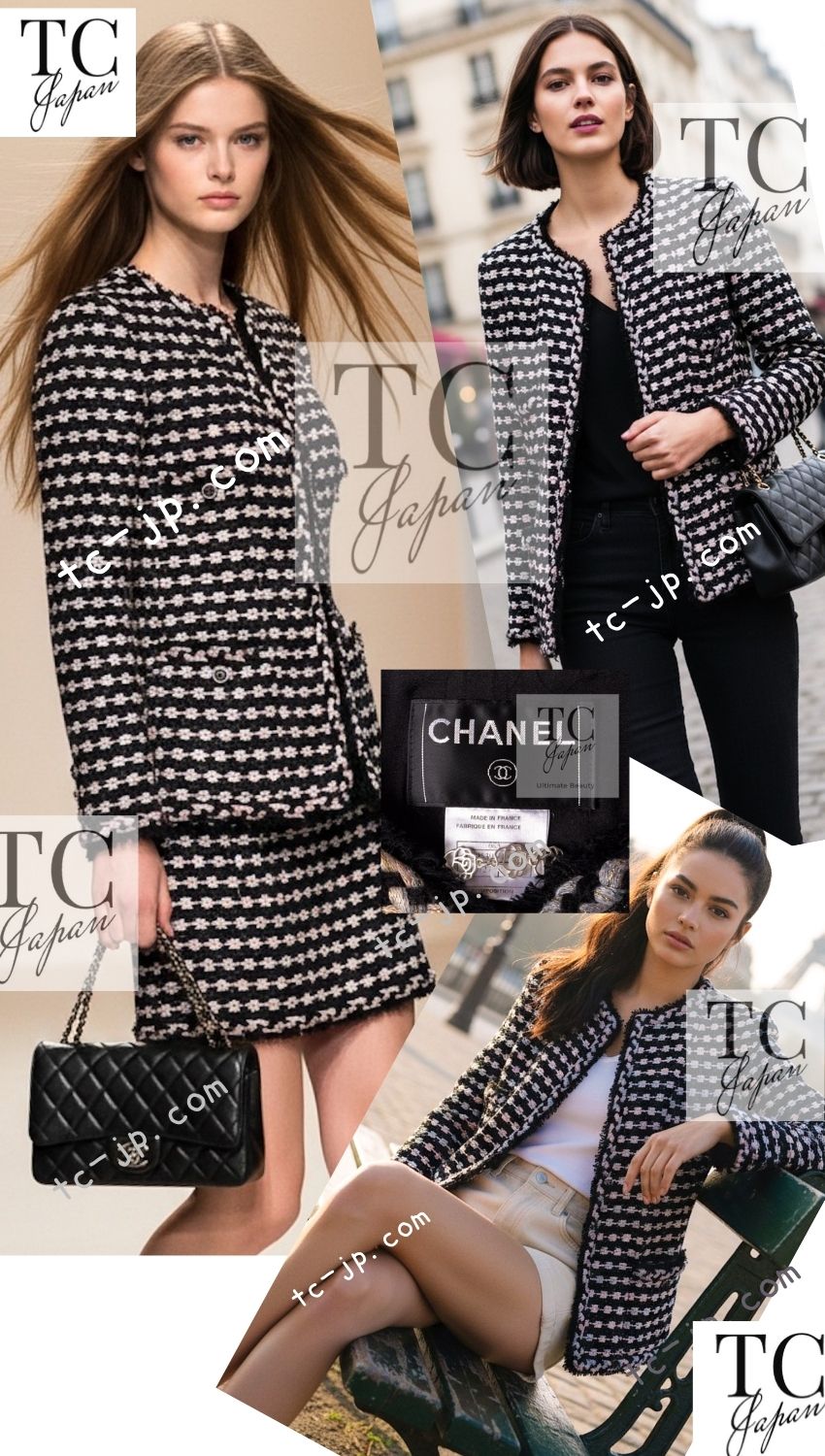 CHANEL 06A Black Metallic Multicolor Tweed Jacket 36 シャネル ブラック メタリック ツイード ジャケット スカート スーツ 即発