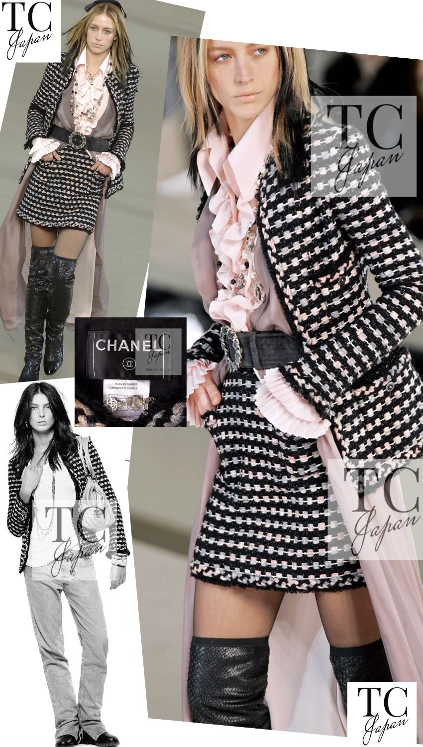 CHANEL 06A Black Metallic Multicolor Tweed Jacket 36 シャネル ブラック メタリック ツイード ジャケット スカート スーツ 即発