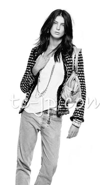 CHANEL 06A Black Metallic Multicolor Tweed Jacket 36 シャネル ブラック メタリック ツイード ジャケット スカート スーツ 即発