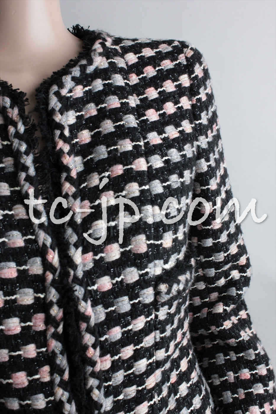 CHANEL 06A Black Metallic Multicolor Tweed Jacket 36 シャネル ブラック メタリック ツイード ジャケット スカート スーツ 即発