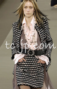 CHANEL 06A Black Metallic Multicolor Tweed Jacket 36 シャネル ブラック メタリック ツイード ジャケット スカート スーツ 即発
