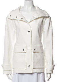 CHANEL 13S White Cotton Jacket Coat 38 40 42 シャネル ホワイト コットン ジャケット コート 即発