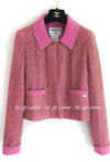 CHANEL 01C Pink Mohair Silk Cardigan Jacket 34 シャネル ピンク モヘア シルク カーディガン ジャケット 即発