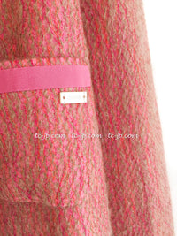 CHANEL 01C Pink Mohair Silk Cardigan Jacket 34 シャネル ピンク モヘア シルク カーディガン ジャケット 即発