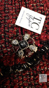 CHANEL 11A Red Black Metallic Fantasy Tweed Jacket 34 44 46 シャネル レッド ブラック メタリック ファンタジー ツイード ジャケット 即発 - TC JAPAN